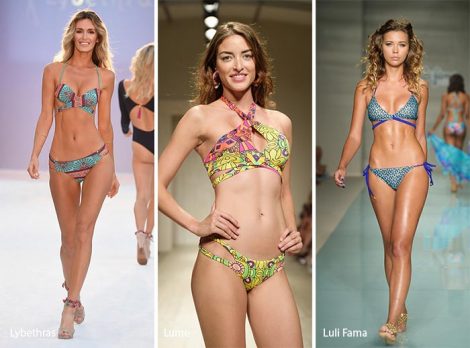 Moda costumi da bagno estate 2017 bikini con reggiseno ad incrocio sotto al seno