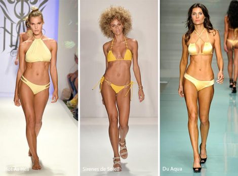 Moda costumi da bagno estate 2017 colore giallo