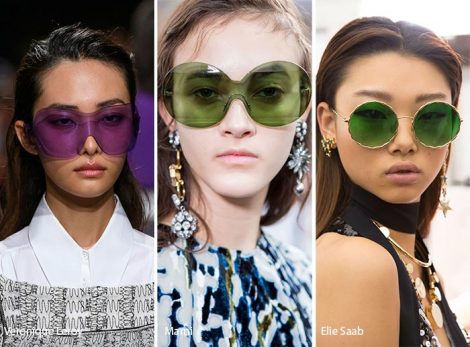 Moda occhiali da sole con lenti colorate