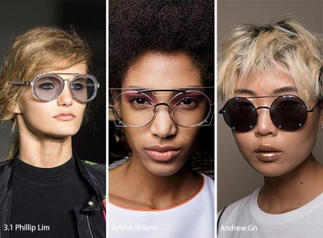 Occhiali da sole con ponte moda primavera estate 2017