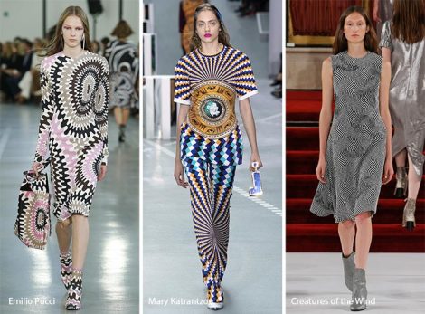 Optical Illusion Prints moda abbigliamento primavera estate 2017 donna