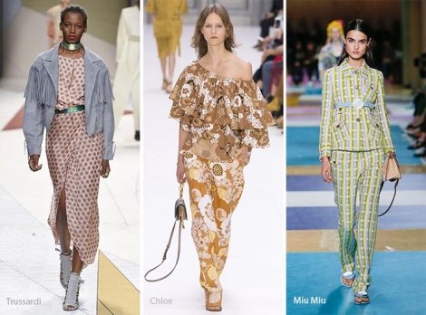 Stampe anni 70 e 80 moda primavera estate 2017