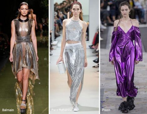 Tendenze Moda primavera estate 2017 abbigliamento metallizzato