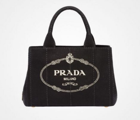 Borsa Prada in tessuto estate 2017 prezzo 650 euro