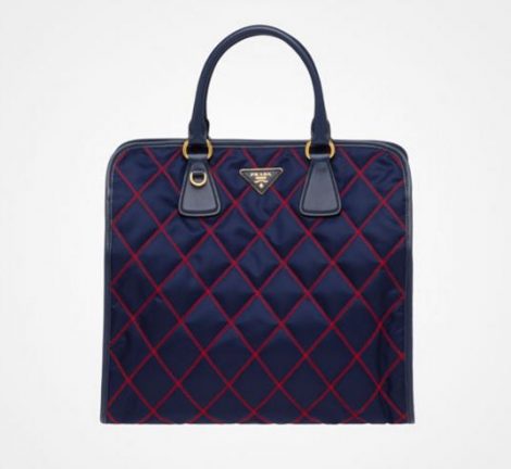 Borsa a mano Prada in tessuto trapuntato estate 2017 prezzo 1400 euro