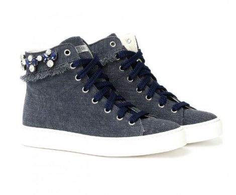 Sneakers alte in denim Liu Jo primavera 2017 modello Kuniko prezzo 159 euro