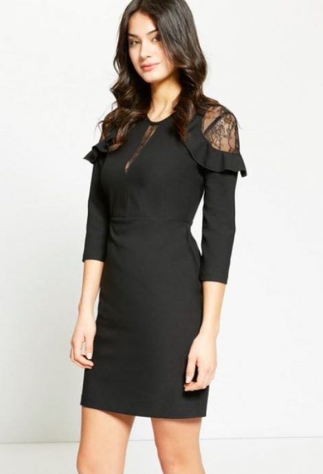 Abito con inserti in pizzo Motivi primavera 2017 prezzo 79 euro