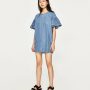 Abito in denim maniche volant Zara primavera estate 2017 prezzo 19 95 euro