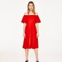 Abito midi con spalle scoperte Zara prezzo 49 95 euro