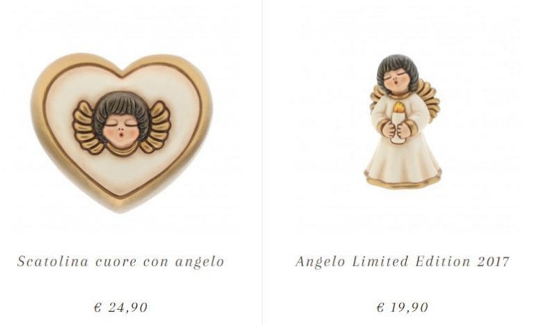 Ciondolo Angelo Con Cuore In Argento 925 – Piccolo Bambino Angelo Lucido, 11x13 Mm, Senza Catena, Idea Regalo Battesimo