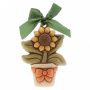 Formella THUN - Cesto Con Fiori E Frutta, Ceramica 15.5x13.2 Cm - Decorazione Classica Per La Casa