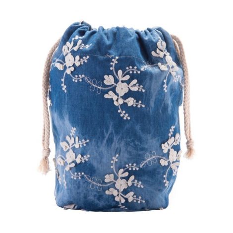Nuova Sacca interna in denim ricamato O basket collezione primavera estate 2017