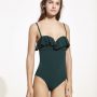 Costume da bagno intero con balza Oysho 2017