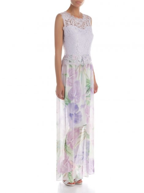 Vestito lungo da cerimonia estivo con top in pizzo Rinascimento prezzo 129 euro