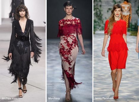 Abiti con FRANGE tendenze moda autunno inverno 2017 2018