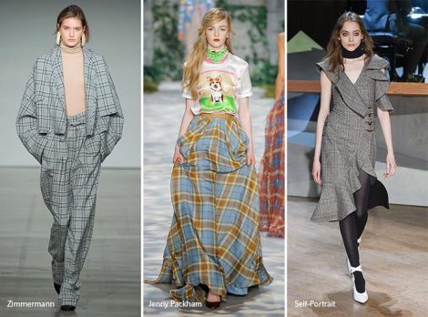 Stampe a quadri moda abbigliamento donna autunno inverno 2017 2018
