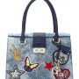 Borsa a mano in denim con applicazioni Guess modello Elia