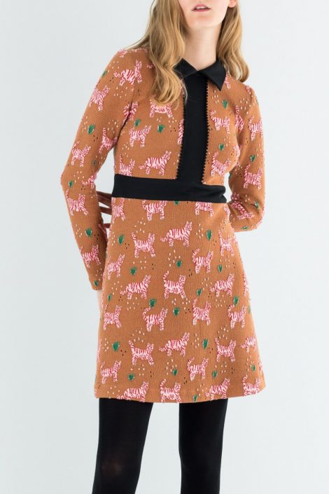 Lazzari Vestito a maniche lunghe fantasia gattini inverno 2017 2018 prezzo 158 euro