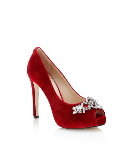 Scarpe decollete in velluto Guess Capodanno 2017 2018