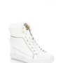 Sneakers alte con zeppa e bordo in ecopelliccia Guess inverno 2017 2018
