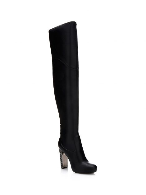 Stivale cuissardes Guess inverno 2017 2018 con tacco prezzo 245 euro modello Doe