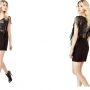Vestitino in ecopelle Guess con frange