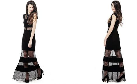 Vestito lungo Guess effetto trasparenze