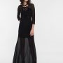 Abito lungo semitrasparente in tulle Patrizia Pepe prezzo 298 euro