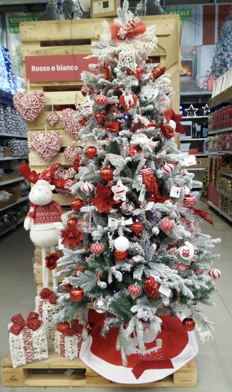 Albero di Natale 2017 Rosso e Bianco