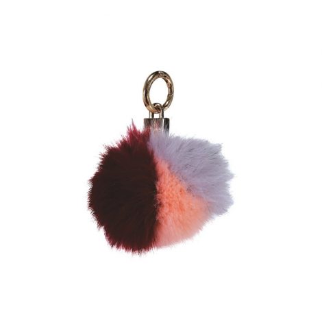 Pom Pom portachiavi o Bag inverno 2017 2018 malva phard bordeaux
