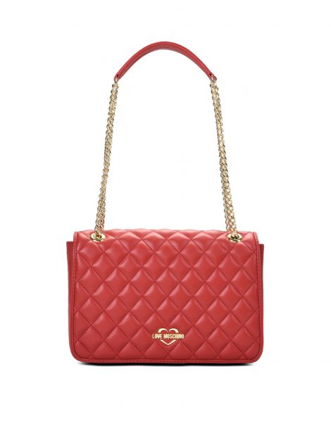 Borsa a spalla con tracolla a catena Love Moschino estate 2018 prezzo 188 euro