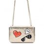 Borsa a spalla con tracolla a catena Love Moschino prezzo 188 euro