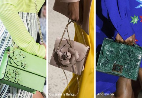 Borse con applicazioni floreali moda primavera estate 2018