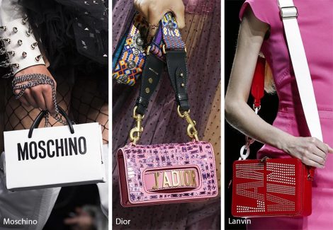 Borse con maxi logo tendenza moda primavera estate 2018