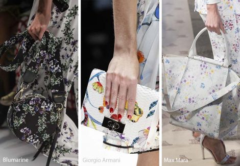 Borse con stampe floreali moda primavera estate 2018