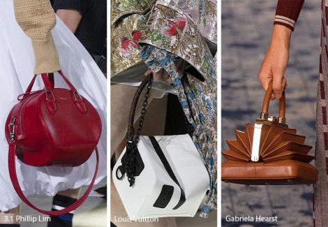 Borse dalle forme geometriche moda primavera estate 2018