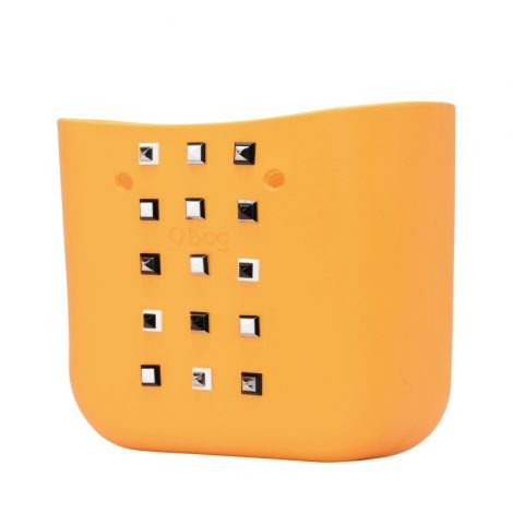 Nuova scocca borsa O Bag con borchie primavera estate 2018 colore giallo cedro