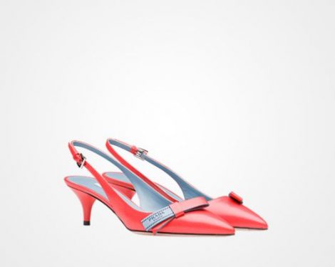 Sandali slingback Prada estate 2018 prezzo 590 euro