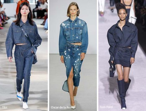 Abbigliamento in jeans moda primavera estate 2018