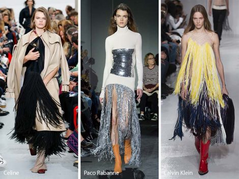 Abiti con frange tendenza moda primavera estate 2018