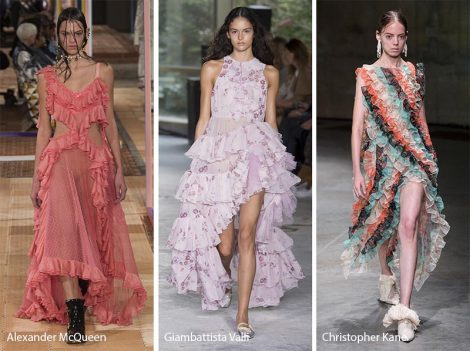 Abiti con rouches moda primavera estate 2018