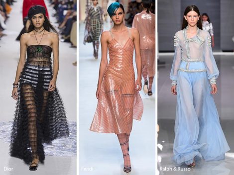 Abiti see trough con tessuti semitrasparenti moda primavera estate 2018