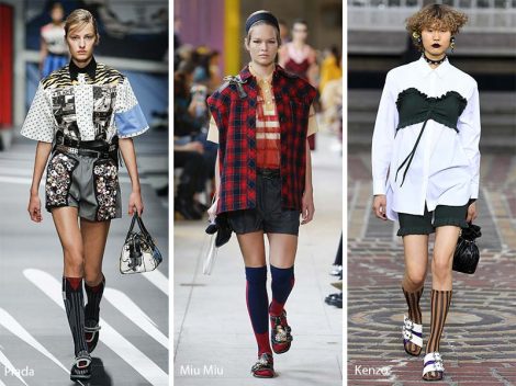 Calzini al ginocchio moda abbigliamento primavera estate 2018