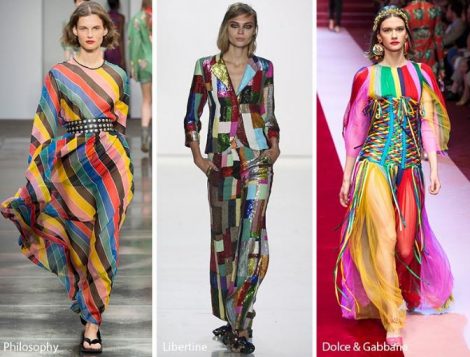 Colorate fantasie arcobaleno moda primavera estate 2018