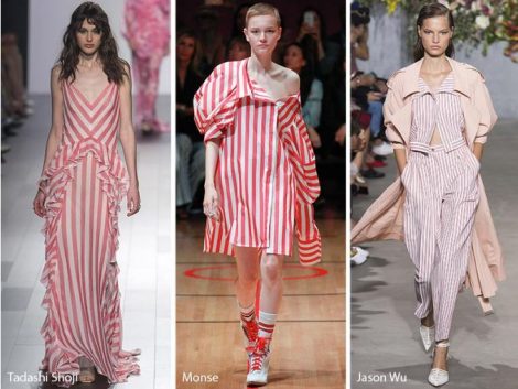 Fantasia a righe tendenza moda abbigliamento primavera estate 2018