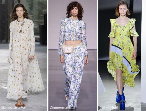 Fantasia floreale moda abbigliamento primavera estate 2018