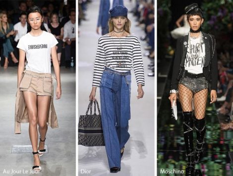 Slogan Prints tendenza moda abbigliamento primavera estate 2018