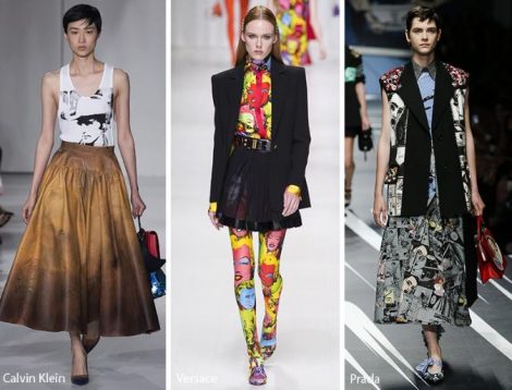 Stampe ispirate pop art moda abbigliamento primavera estate 2018
