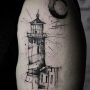 Tatuaggio Faro con Luna