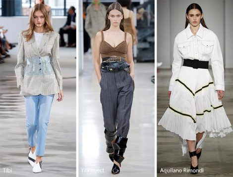 Tendenze moda abbigliamento primavera 2018 Accento sul punto vita
